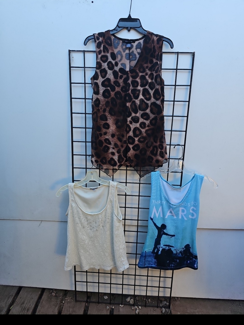 Sleeveless Leopard Print V-Neck Blouse - Brown